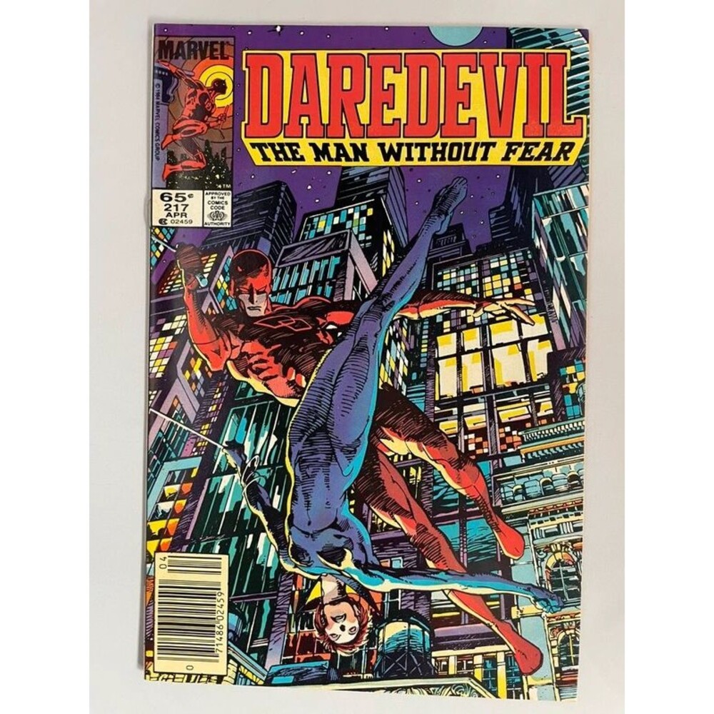 Daredevil 217 Comic Book with Black Widow, 1985, Marvel Comics
